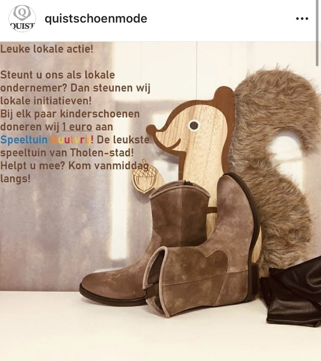 SBuutvrij's tweet photo. De #herfst is een prachtige #jaargetijde om met de kinderen te wandelen in de natuur!
Rap om #kinderschoenen dus!
En waar vindt je in #Tholen-stad de beste keuze? Juist! Bij #Quist!
Nu nog leuker, want bij aankoop van kinderschoenen steunt u speeltuin Buutvrij! Mooie actie. https://t.co/PaGYMolnSu