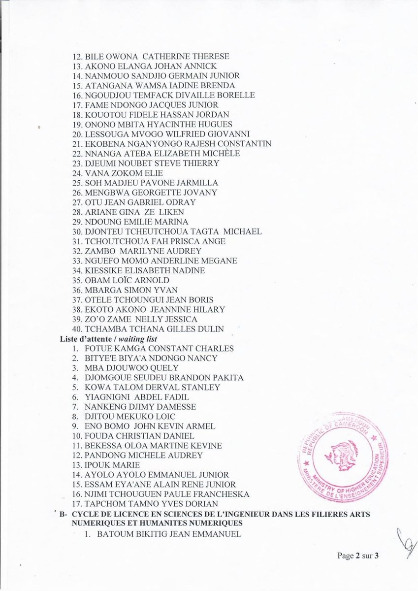 ENSPolytech_UY1's tweet image. Communiqué portant admission des candidats en 1ère année des filières Arts Numériques et Humanités Numériques de l’#ENSPY 
 
Press release to admit candidates into the 1st year of fields of study,digital arts and digital humanities of the #NASEY for the 2020-2021 academic year