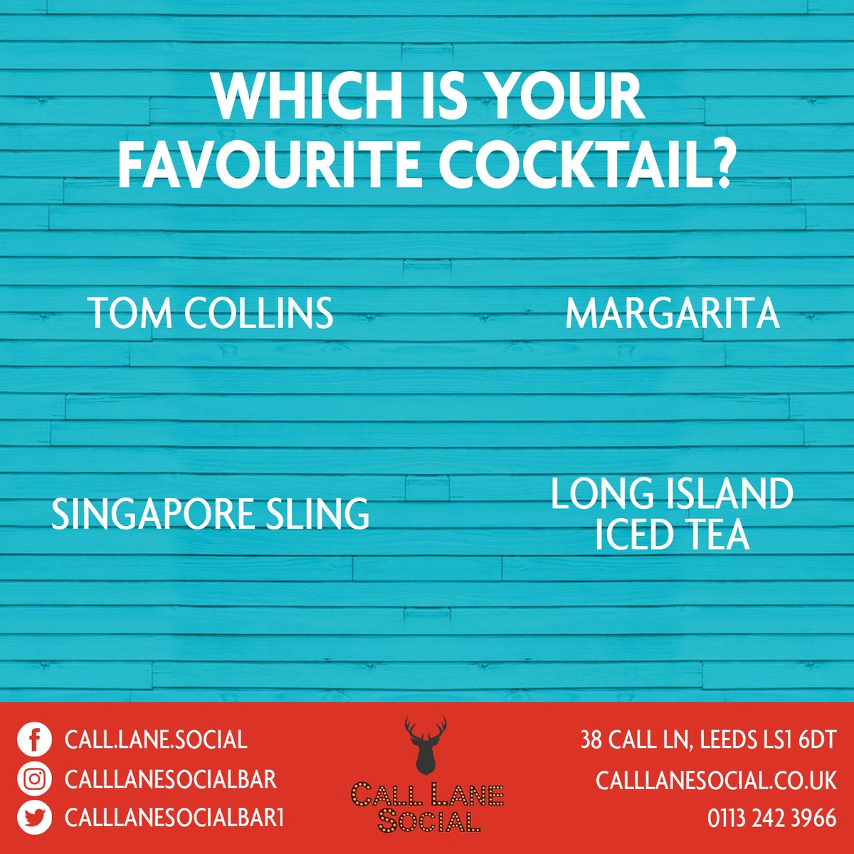 Which of our mouth-watering cocktails is your favourite? Let us know by commenting below ❤️

Tag your frequent flyers at Call Lane Social and let them have their say too 📲

#CallLaneSocial #Leeds #CallLane #CLS #drinks #music #latenightleeds #party #bar #cocktails #latenightsout