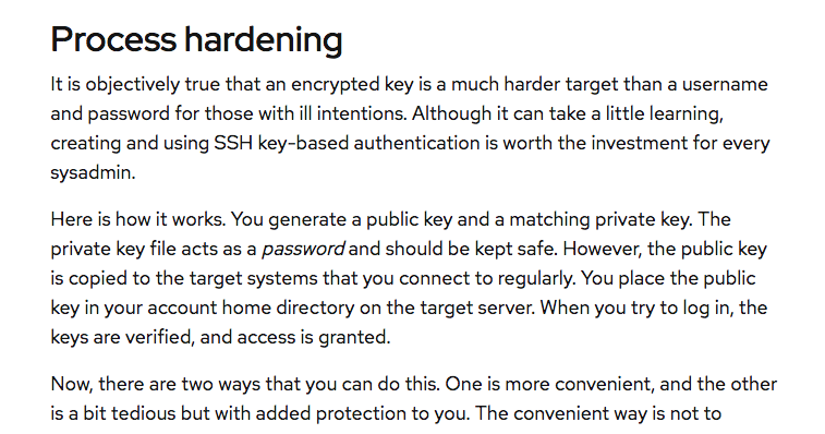lnxsec's tweet photo. Using #SSH key-based authentication is beneficial for both convenience and #security- an encrypted key is a much harder target for malicious #hackers than a username and password. Learn how to generate and share keys using #sshkeygen: https://t.co/MrTTMbp9Sd #encryption #privacy https://t.co/W7e5GRWTaX