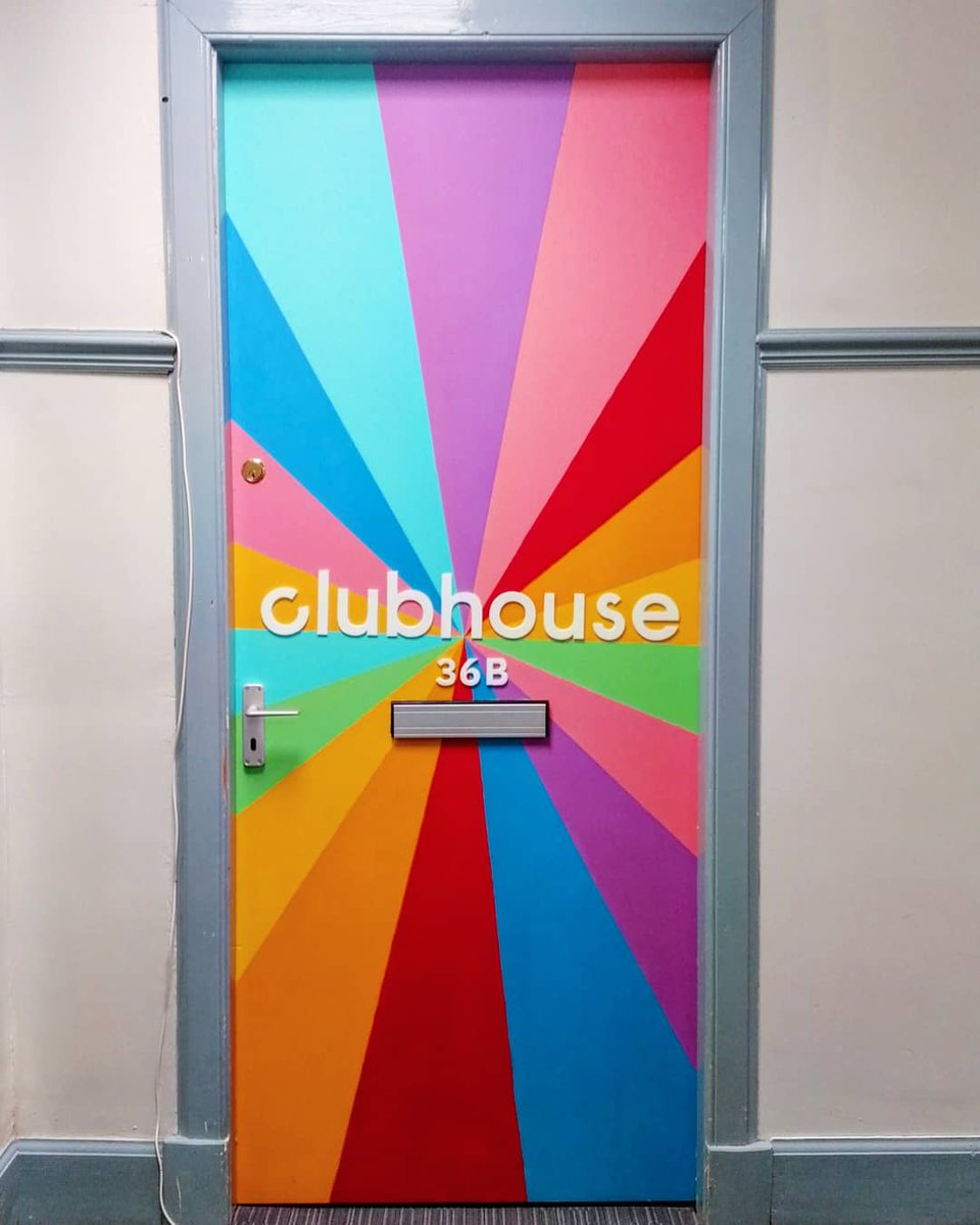 The studio door has had a wee makeover 🌈 because life is better with more colour.