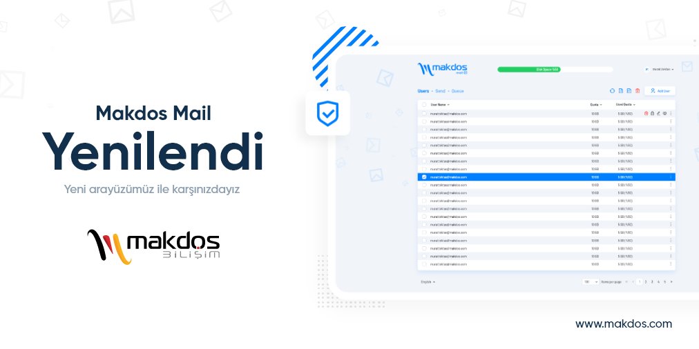 makdostech's tweet photo. Makdos Mail yenilendi. Kullanıcılarımızdan gelen istekler doğrultusunda kolay ve kullanışlı şekilde düzenlenen arayüz siz değerli müşterilerimizin hizmetine sunulmuştur. https://t.co/4txqMjz5Z7 

#sunucu #server #makdosbilişim #teknoloji #bilişim #clouds #sanalsunucu #network https://t.co/wlSnRsOSrn