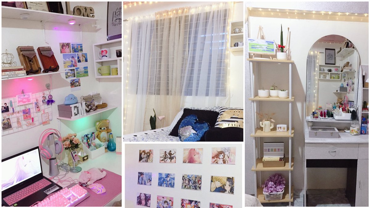 emmy_c16's tweet photo. Reuploaded my room makeover video due to copyright claim~ ☺️ but I’ve added more stuff :3💕 https://t.co/nQkowJfnQB https://t.co/NMsC0BXH1o