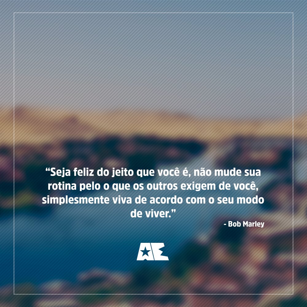 mollyldfy's tweet photo. “Seja feliz do jeito que você é, não mude sua rotina pelo o que os outros exigem de você, simplesmente viva de acordo com o seu modo de viver.”
- Bob Marley

#quarta #quartafeira #semana #trabalho #work #frase #motivacao #positividade #motivação https://t.co/B9j9ZjJUdO