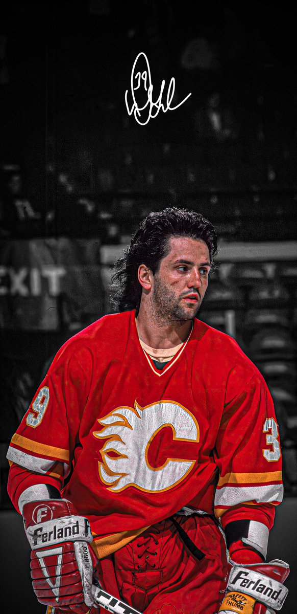 douggilmour's tweet image. #WallpaperWednesday We’re taking it back to my @NHLFlames days. Check out that flow! #calgaryflames @AlumniFlames