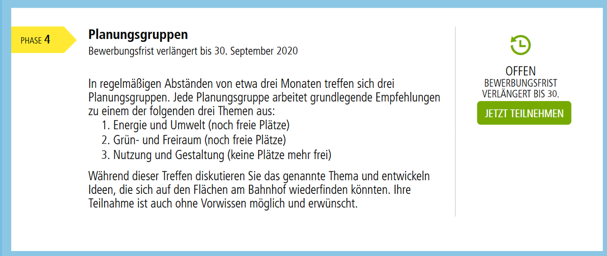 zweirat0711's tweet photo. Noch bis heute könnt ihr euch für die Bürgerbeteiligung zum Bahnhof in Stuttgart-Vaihingen melden: https://t.co/Uxjtjvc0vn
Außerdem ist dort auch ein Filmwettbewerb ausgelobt.
#PartizipationS #Bürgerbetiligung https://t.co/cO9sHSJWaW