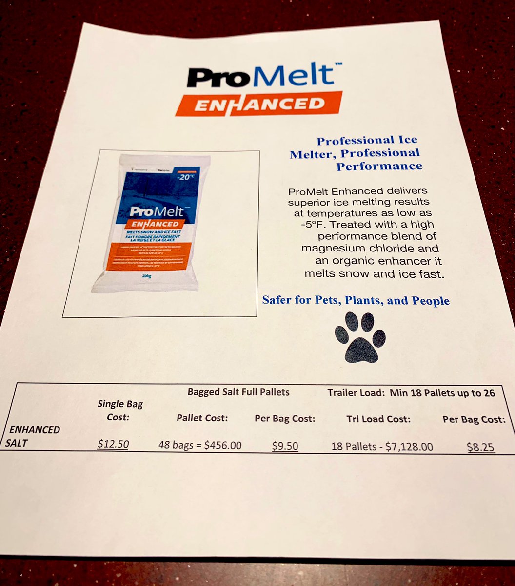 BarrettTrucking's tweet photo. Winter is coming everyone! We will be carrying bagged salt again this year. Prices are listed at the bottom. https://t.co/U3g29m4NHr