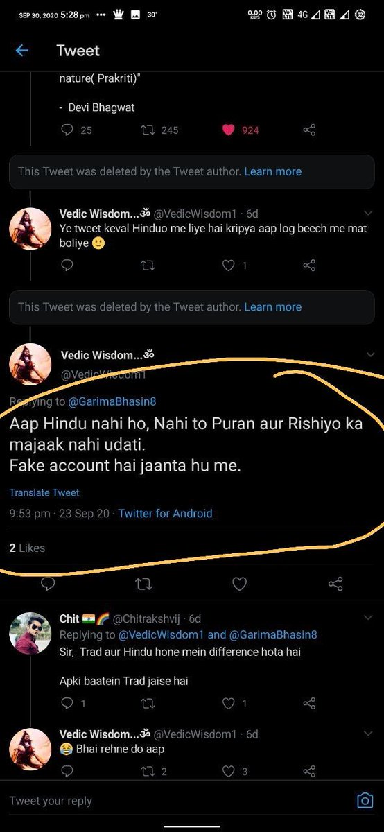 It's shameful that some people who can't counter him are tagging him as Arya Samaji.If he is Arya samaji Then why he counter everyone With Puranas so Stop twisting his tweets.We should be thankful that he is countering Christians and Muslims small and big handles  https://twitter.com/BaghiBaan/status/1311242930011607040