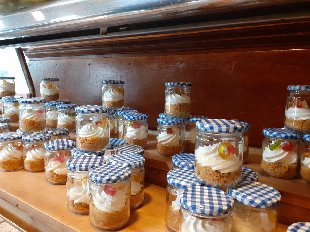 catering4bedst1's tweet photo. Introducing our new dessert jars! complying with Covid guidelines and reducing plastic waste! #Harribocheesecake #Bedstonefamily https://t.co/ntTDwImW35