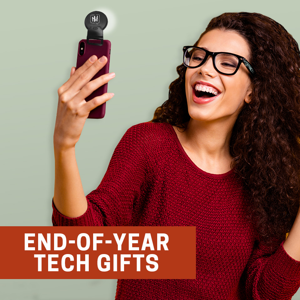 2BeezPromotions's tweet photo. Gifting tech items helps ensure your gifts will get plenty of use in the new year! Blue Light Blockers great gift to protect eyes from digital fatigue. Or a mirrored LED selfie light! Contact us to plan your gifts. #SeasonsGreetings #giftideas #endofyeargifts https://t.co/2anynS8UuW