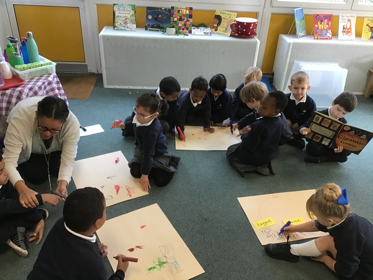 southriseschool's tweet image. Fantastic focus today in RRS as we create our own story map of The Gigantic Turnip! Great drawing and writing everyone, #eyfsstorytelling #southriseliteracy