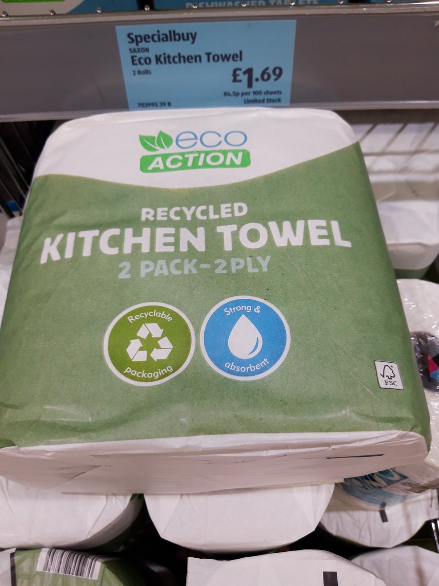 marcblockmusic (@marcblockmusic) on Twitter photo Well done <a href="/AldiUK/">Aldi Stores UK</a> for having recycled kitchen roll, but why as "special"? Hope this becomes the standard! Well done <a href="/AldiUK/">Aldi Stores UK</a> for having recycled kitchen roll, but why as "special"? Hope this becomes the standard!