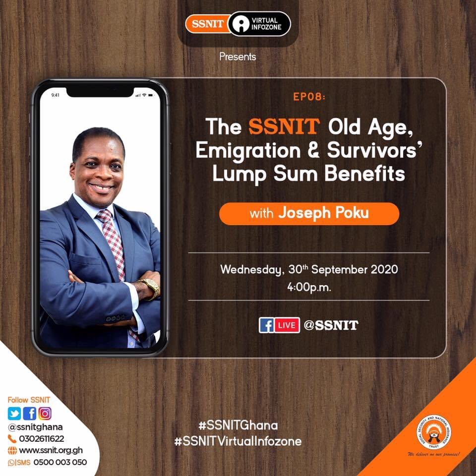 QuistDzifa's tweet photo. Join us this afternoon at 4pm live on the SSNIT Facebook page for an educative presentation.
Donโt miss it
#SSNITVirtualInfozone https://t.co/GYCFzz0VgS