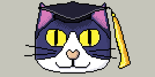 AliceFeArt's tweet photo. My cat just graduated with a 3.8 GPA. If that's not impressive then I don't know what is 🤪

@Pixel_Dailies

#impressive           
#pixel_dailies 
#pixelart 
#ドット絵 https://t.co/BdMKRETAIC