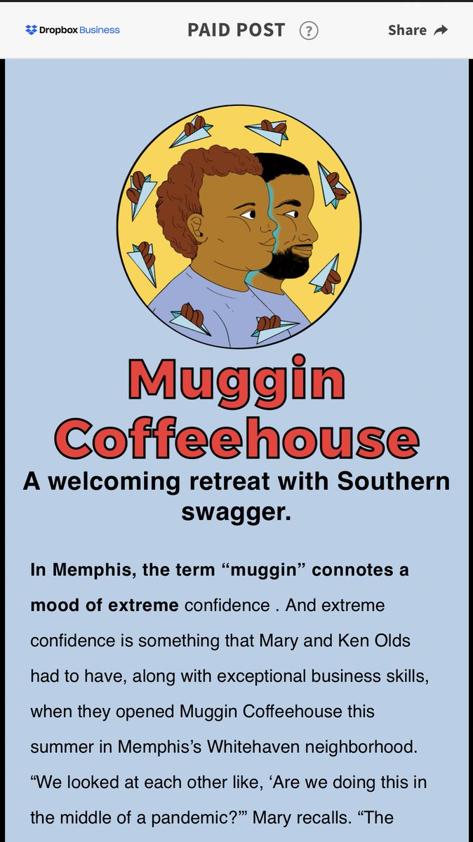 ilovememphis's tweet photo. Love seeing Memphis business owners getting national attention they deserve! Congrats @muggin_coffee! https://t.co/f52BDtOJmU