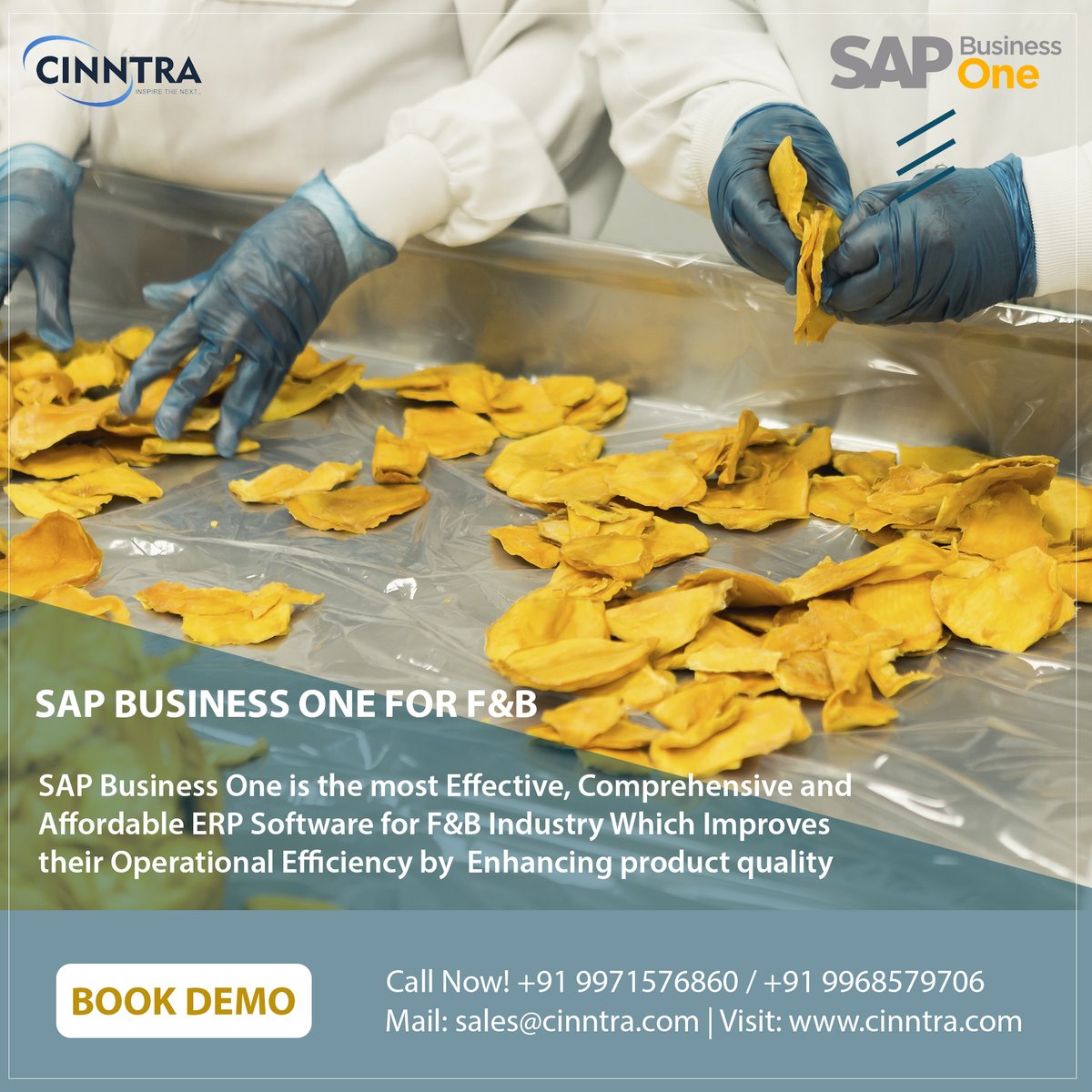 Cinntra1's tweet photo. SAP Business One enables Food and Beverage Companies to ensure food safety, comply with strict industry standards, and simplify recall processes. Manage inventory controls, warehouse management
 Call Now! +91 9971576860 / +91 9968579706 | Visit: https://t.co/d6MxUOKFAV https://t.co/CtcNLKxmNs