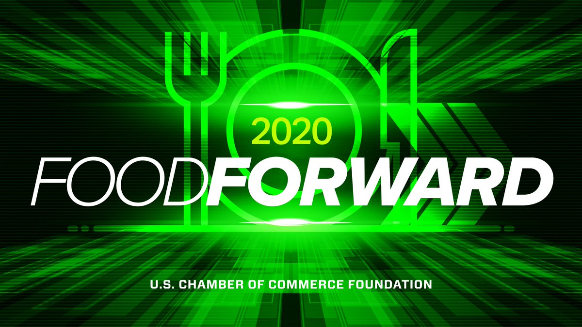 USChamber's tweet image. The private sector is solving our emerging food challenges from sustainability to food insecurity with new innovations. Tune in today to learn about the future of food at @USCCFoundation’s #FASTFORWARD2020 FOOD FORWARD event: bit.ly/35MdM2G