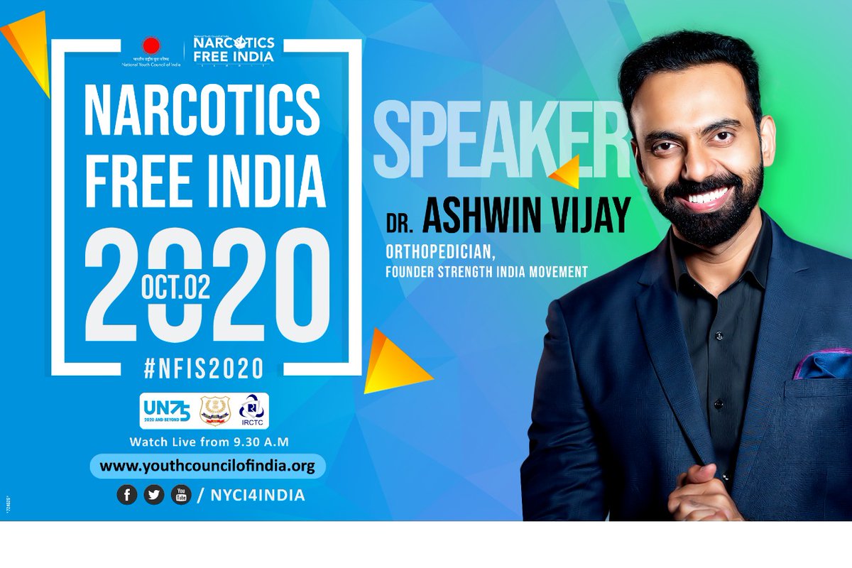 Introducing Our #NarcoticsFreeIndia Summit Speaker Dr Ashwin Vijay an orthopaedic surgeon by profession but he is much more than just a doctor. He is a true example to the world that a person can wear many hats at the same time for improving the lives of others.
@DrAshwinVijayPR