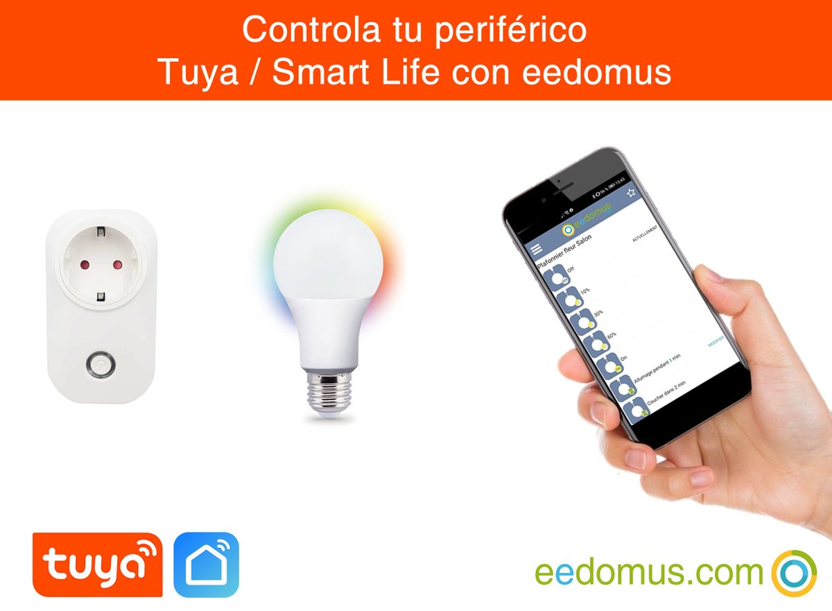 Nuevo: Controla tu periférico Tuya / Smart Life con eedomus
eedom.us/novedades