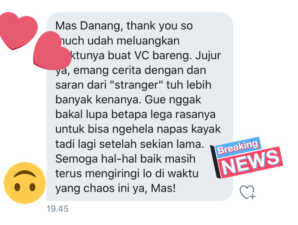 #VCS gue buka lagi, senang rasanya bisa barenga-bareng menghela nafas, semoga lo yang malam ini cerita, bisa terus jalan di jalan lo. https://t.co/GH5VqdMUc4