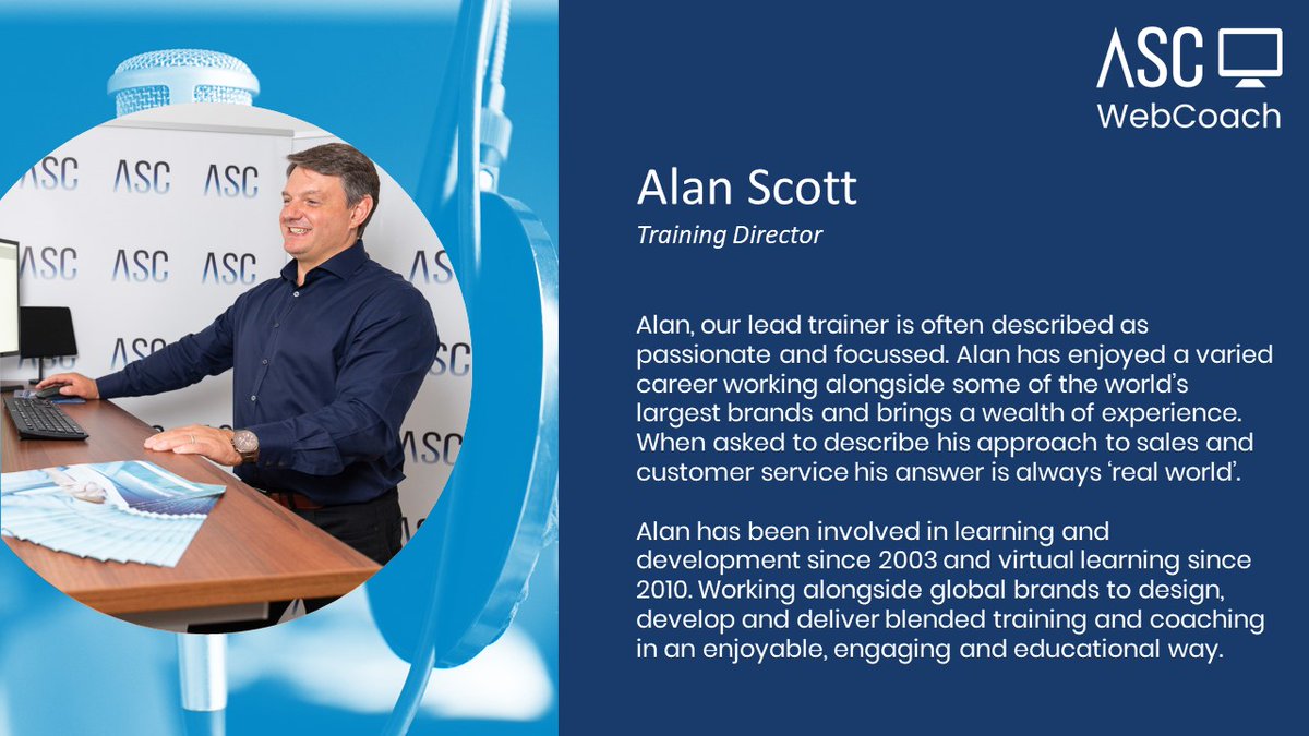 ASCWebCoach's tweet image. Meet the ASC WebCoach Team 💻

Now&apos;s your chance to get to know our team here at ASC WebCoach! 

Get to know us better by viewing our profiles attached to this post

#virtualtraining #virtualbusinesstraining #onlinetraining #onlinebusinesstraining #meettheteam #trainingdirector