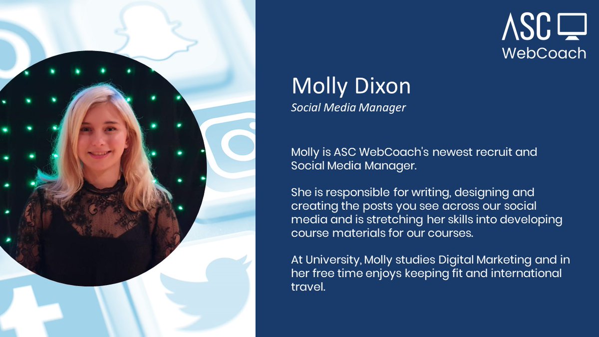 ASCWebCoach's tweet image. Meet the ASC WebCoach Team 💻

Now&apos;s your chance to get to know our team here at ASC WebCoach! 

Get to know us better by viewing our profiles attached to this post

#virtualtraining #virtualbusinesstraining #onlinetraining #onlinebusinesstraining #meettheteam #trainingdirector