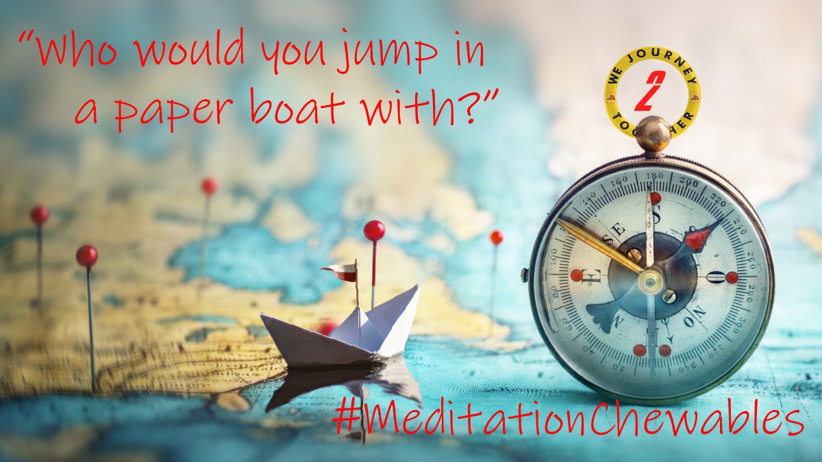 Core4Sequence's tweet photo. Who would you jump in a paper boat with?
#MeditationChewables
Who we know and what we have aren't great determinants for who will journey with us. Where we are going is what binds folk together - The Story.
#KingdomOverAllThings
#JourneyOfChampions
#TheCore4Sequence https://t.co/EAkVKxWj5g