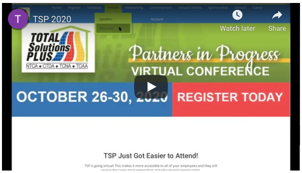theCTDA's tweet photo. Watch the video below to see some of the many opportunities you have to engage and network with your colleagues during TSP 2020! #VirtualTSP #CTDA #TotalSolutionsPlus https://t.co/oGxYrTpeRP https://t.co/0AjQiB2Txz