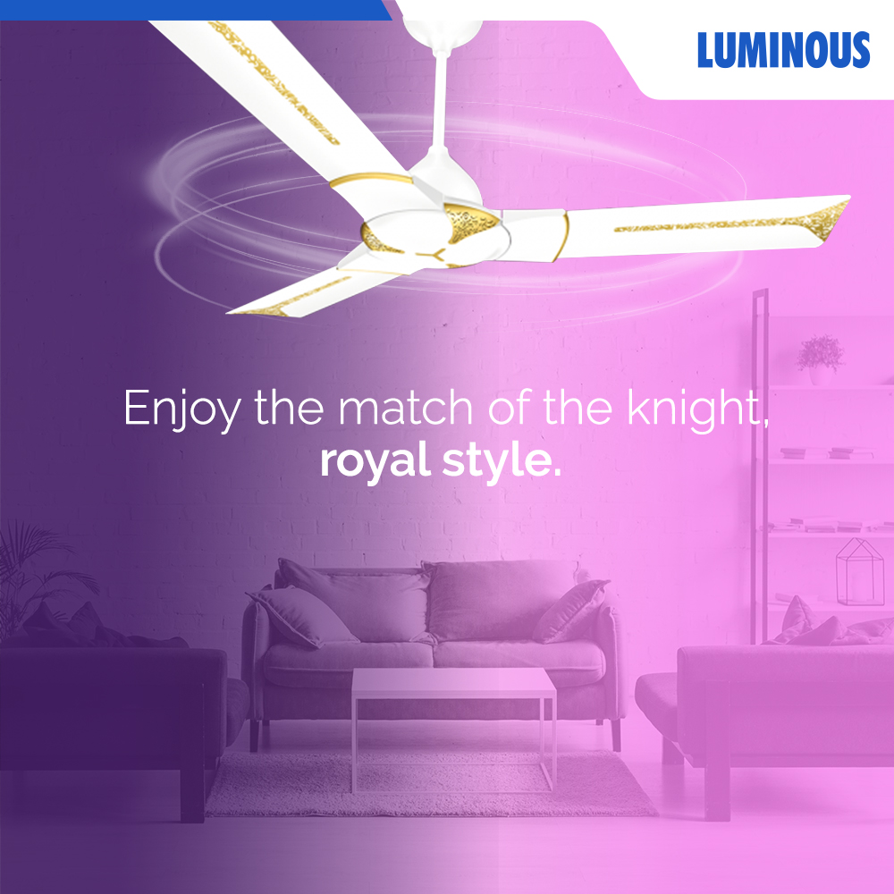 myluminous's tweet photo. Enjoy the cricketing season with the royal aura of the Jaipur fan collection from Luminous Signature Range.
#cricket #cricketfever #T20 #fans #FamilyTime #SignatureFans #Decor #khushiyonkaghar #Luminous https://t.co/bKAjtKDtcJ