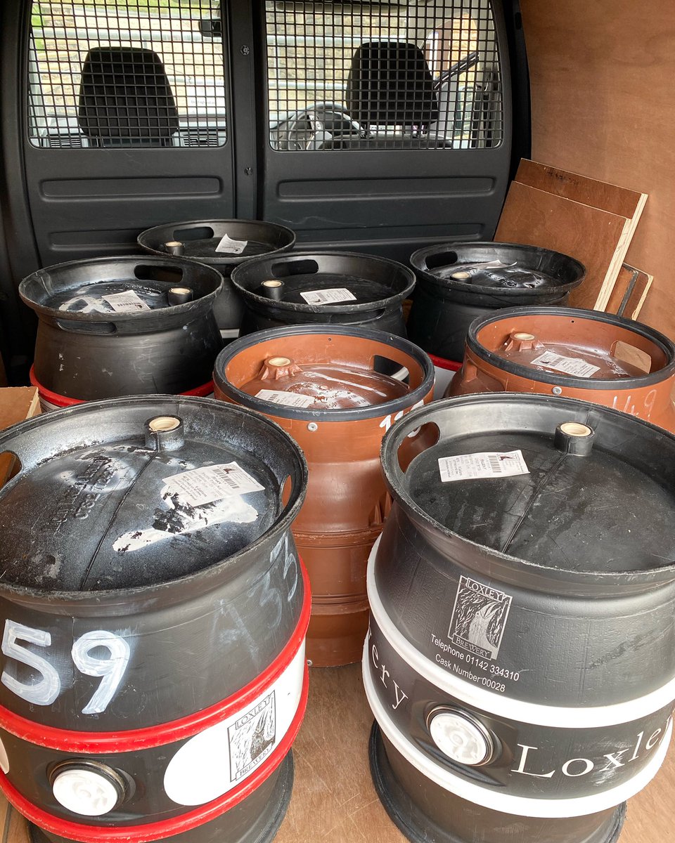 Full van = happy van. Most recent drop was to Guzzle MicroPub, Chesterfield Road. Hope they enjoy as much as we do🍻 <a href="/GuzzleMicropub/">Guzzle Micropub</a>