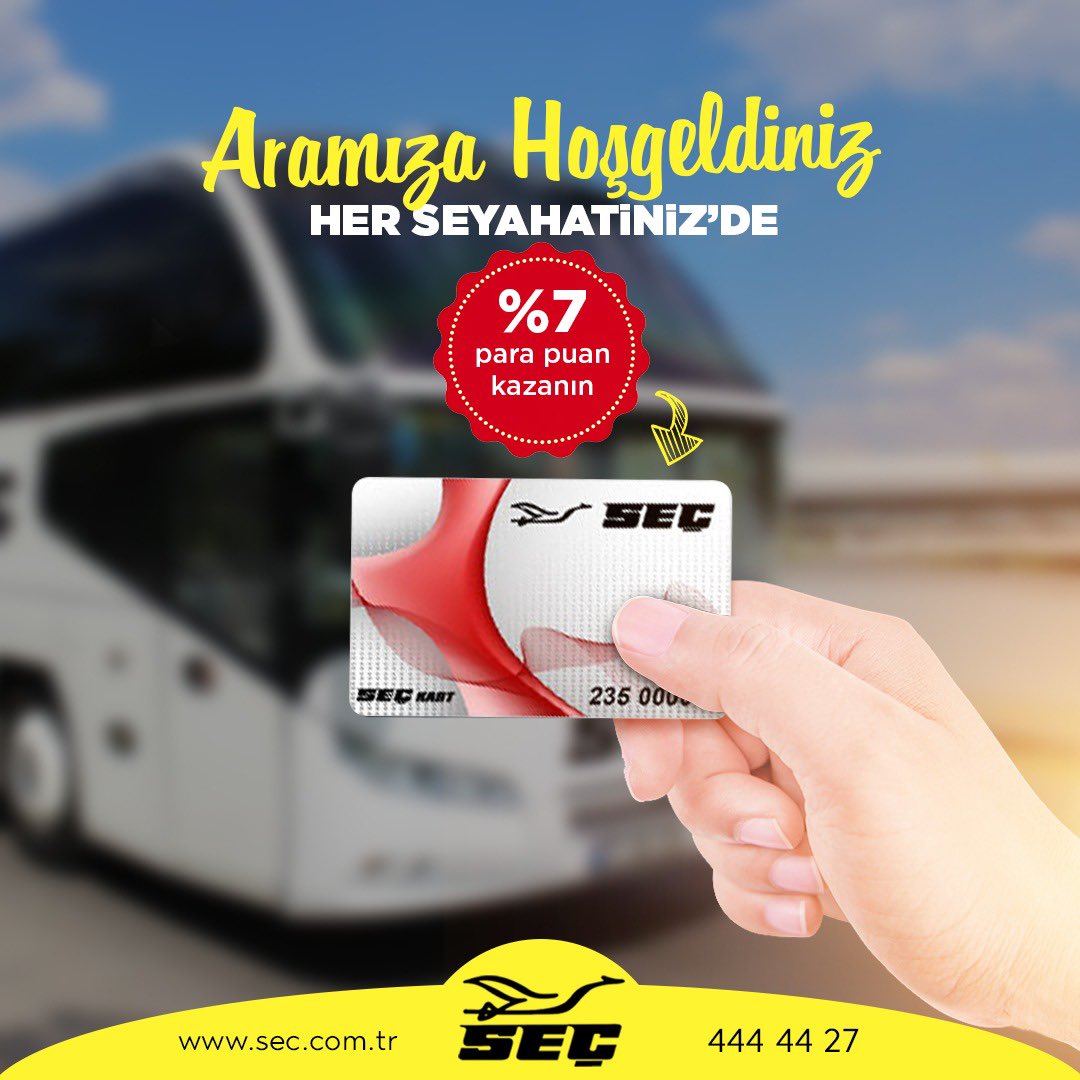 secturizmTR's tweet photo. Seç Kart'a hemen üye olun, 10 TL para puan anında hesabınıza yüklensin. Ek olarak her seyahatinizde %7 para puan sizin olsun. Hemen üye olmak için https://t.co/owaabchl3b https://t.co/K1SMSlipyo