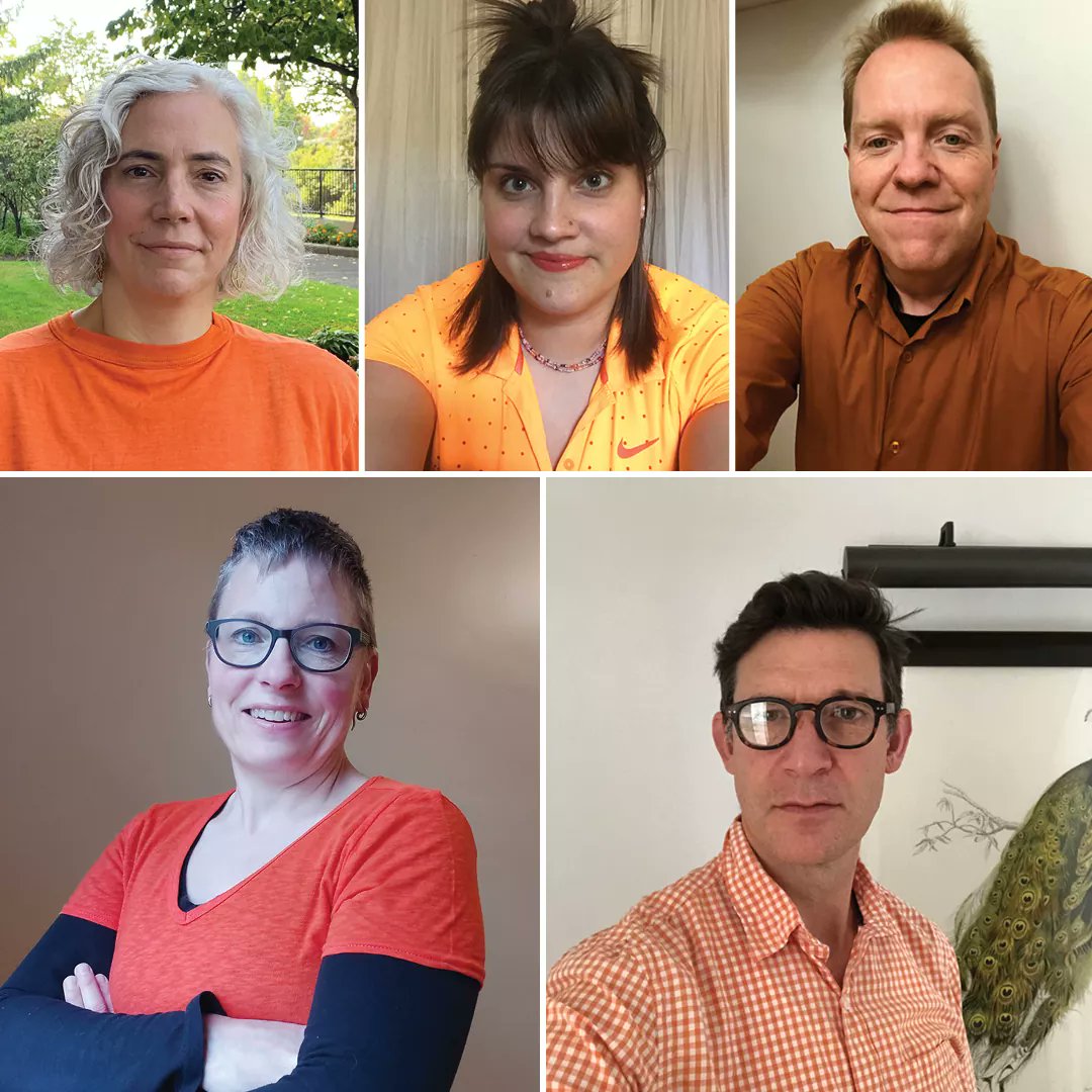 September 30th is Orange Shirt Day. This is a day where we remember and honour the survivors of the Residential School system. Read more in this thread Pictured: NAC staff wear orange shirts today for  #OrangeShirtDay.