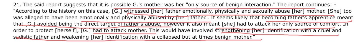 The mother is described as the source of his only “benign interaction”. Yet he joins in with the sadistic father and abuses her. At this stage he is described as identifying with the father not the mother. A later “transgender” identification can’t be detached from his back story