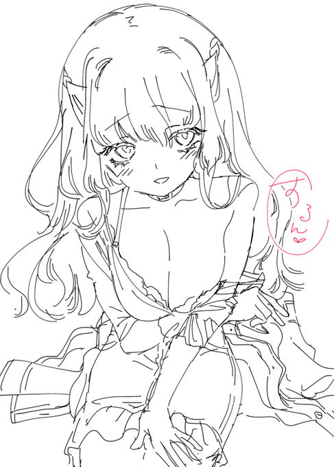 長いおっぱいをすこれ(下描き) 