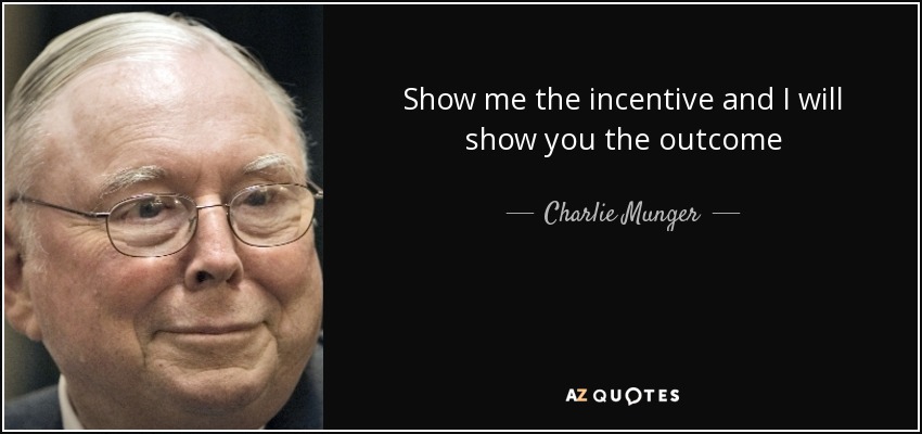 15/ Design your rules and incentives carefully people. As Charlie Munger always said...