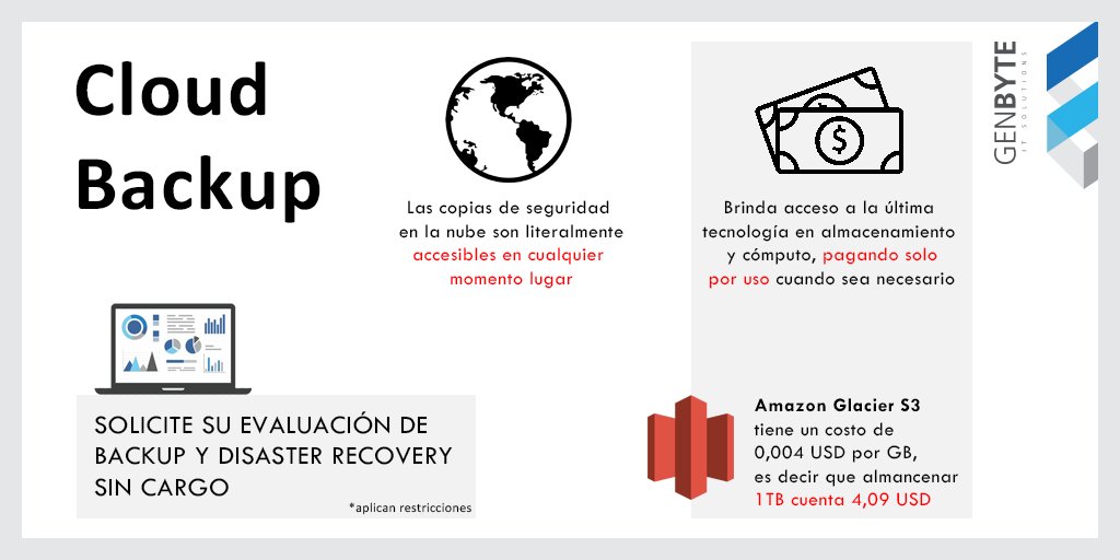 Genbyte_IT's tweet photo. ¿Preocupado por el costo y seguridad de sus #backups en sitio?

Aprenda sobre las ventajas de #CloudBackup, y elimine el costo y complejidad de crear y mantener una infraestructura externa

Leer más: https://t.co/zbqWHDBzPi https://t.co/MbbCUzYah0