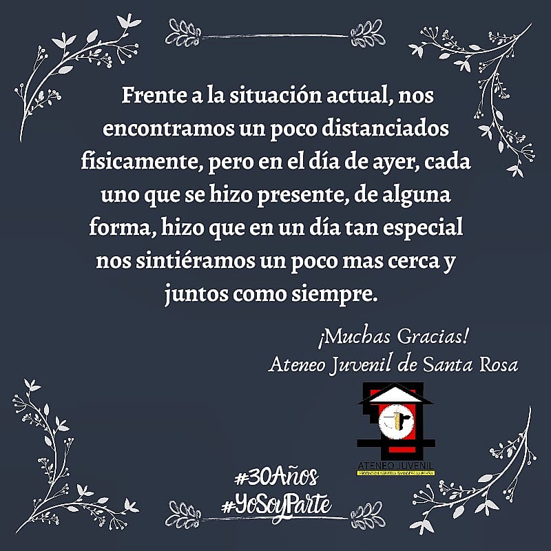 ¡Muchas gracias! ❤🙌 #30Años #YoSoyParte