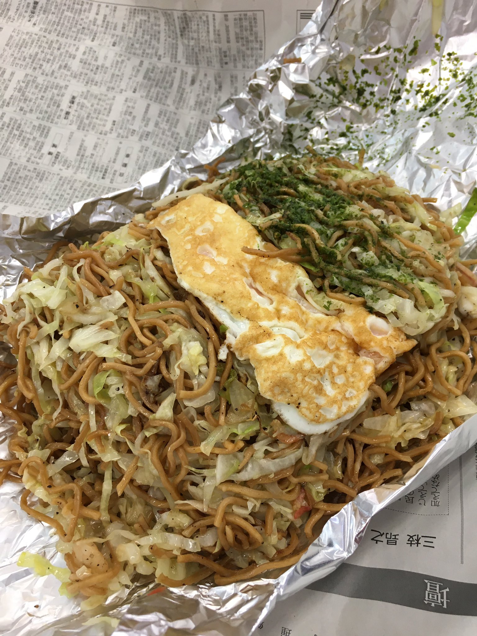 沼津のほっとほったーほってすと 火の車の焼きそば 特大ミックス目玉乗せ 御馳走様でした 沼津ソウルフード 特大ミックス ゴム焼きそば 中華蒸し麺 沼津グルメ 沼津飯 沼津焼きそば 沼津デカ盛り 沼津テイクアウト 火の車