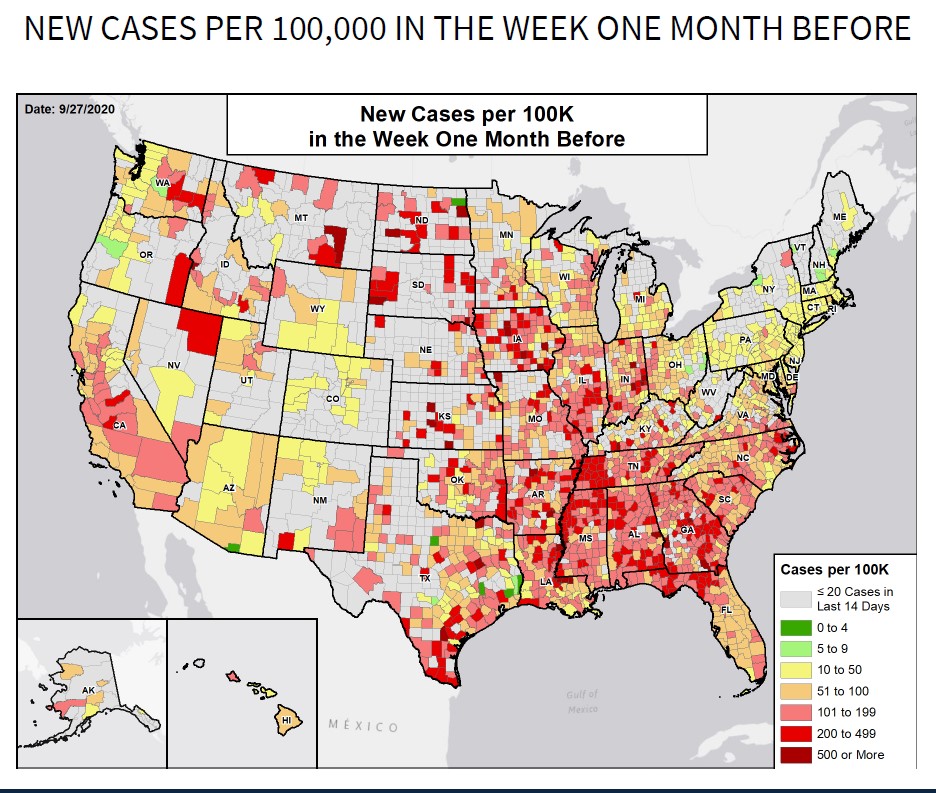 MollyBeck's tweet image. These two maps in the White House coronavirus report show how quickly the virus is spreading in Wisconsin.