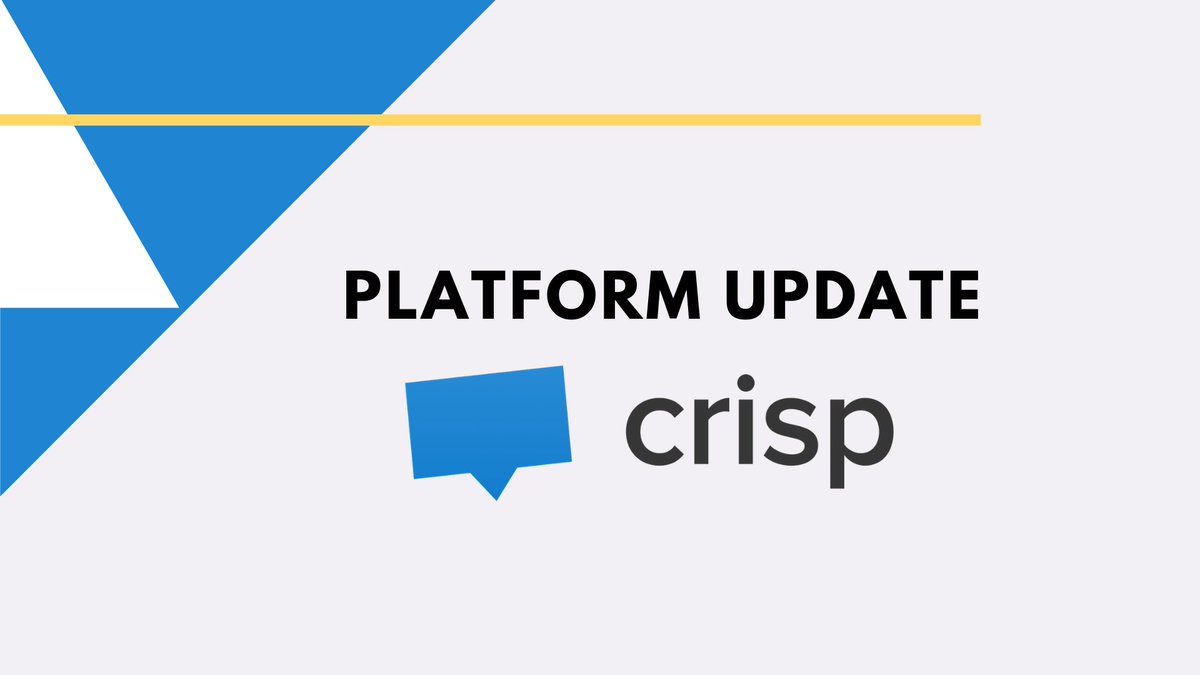 crisp_chat's tweet image. Wondering what has been done for the last 2 months at Crisp? Here is a quick update about the last releases we&apos;ve brought to life: buff.ly/34bAcbh 😎😎

#Saas #EmailSignature #TeamInbox 😍