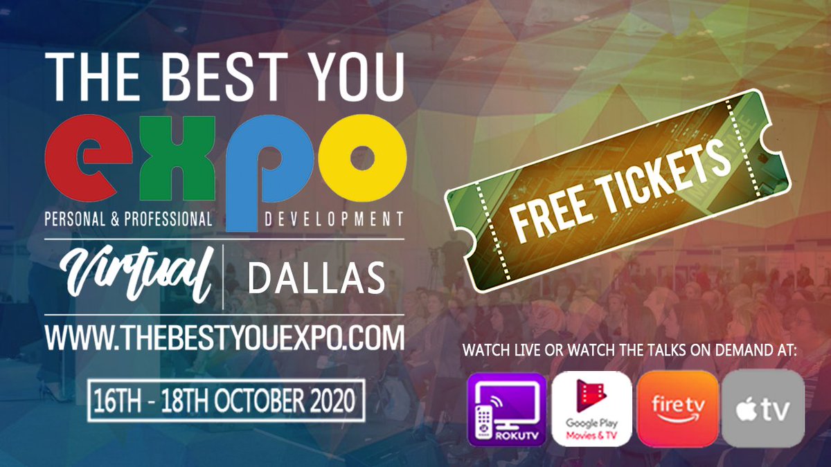 FREE TICKET to The Best You Virtual Expo Dallas🎫

Get yours here thebestyouexpo.com/dl/free-ticket… 

Share this with your friends and family so they can join this incredible event!🙌🏼

#TheBestYouExpo #TheBestYouExpoDallas #TheBestYouVirtualExpoDallas #TheBestYouOnline #beyou…