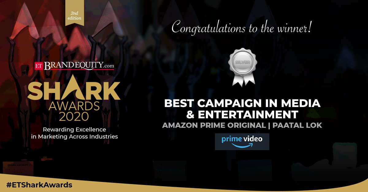 ETBrandEquity's tweet image. #ETSharkAwards | Celebrating the dedication you’ve shown on the way to this achievement. Congratulations @PrimeVideoIN on winning the Silver Award
