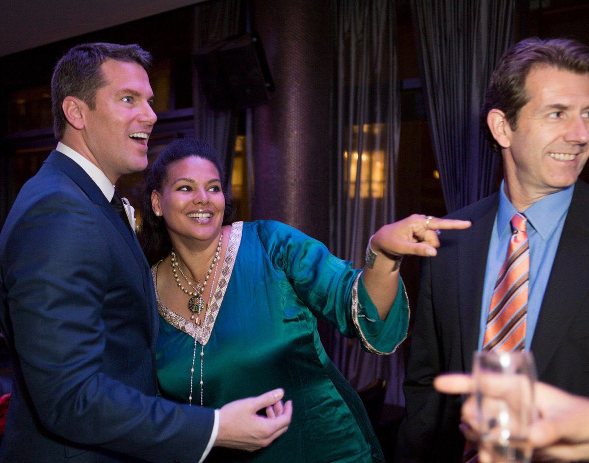 Sara Sidner crashes our Wedding 9/29/12 in Manhattan as a “Surprise Guest” but it was the best gift Sara could ever give...Her time!  

Sara is a CNN Correspondent. 
In 2012 Sara was assigned to the Middle East & began living in Jerusalem. 

We’ve been great friends since the upper 1990’s but we didn’t cross paths at CNN. 

It was many moons before when we became friends as 20-something’s working in Local TV News in Ft. Myers, Fl. 

I was the Investigative Reporter, titled “The Troubleshooter” (which Matt & Sara still make fun of me for) at the Fox affiliate. 

Sara was an Anchor & Reporter at the CBS affiliate. 

And Matt Ackland was the Naples Bureau Chief for the ABC affiliate. 

Thanks to Matt, who learned Sara was briefly in NYC at that exact moment, he organized Sara’s “crash.”  

Sara of course brings a Plus-1...
her NEW husband!
Which was another SURPRISE!
They were newlyweds & Sara was keeping secrets! 😉

Honestly, it was the BEST & most welcome surprise gift of the night!