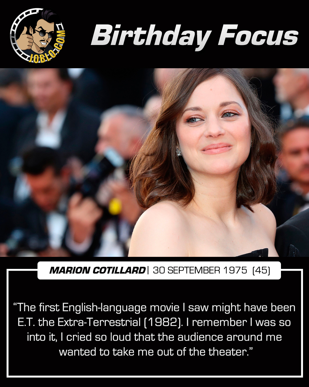 Happy 45th birthday to Marion Cotillard!

What is your favorite performance of hers? 