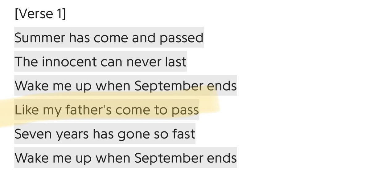 some of y’all: “i didn’t know!”the song’s literal first verse: