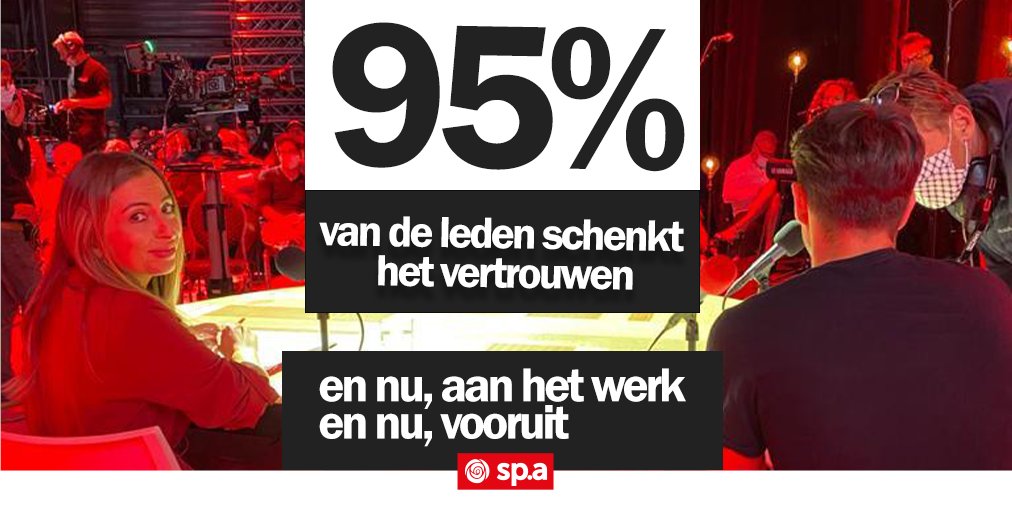95% van onze leden gaf zonet het vertrouwen voor het regeerakkoord.

We geloven in dit akkoord. Een akkoord dat mensen terug gaat belonen. We investeren in gezondheidszorg, lonen en pensioenen en veiligheid.

Merci voor de steun.
En nu, aan het werk.
En nu, vooruit.