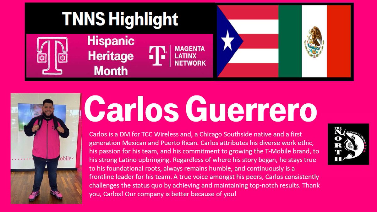 Proud to shine today’s spotlight on Carlos Guerrero from our TPR partner @TCCMobile Though originally from the Southside, his passion and commitment is undeniably that of a true leader in Chicago North! #TheNorthNeverSleeps 🦉 #HispanicHeritageMonth @richgarwood