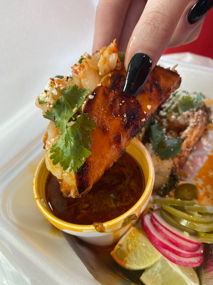 Had to share with the world I just ate the BEST tacos I’ve ever had in my life-  buttery shrimp birria from The Pass Progressive
