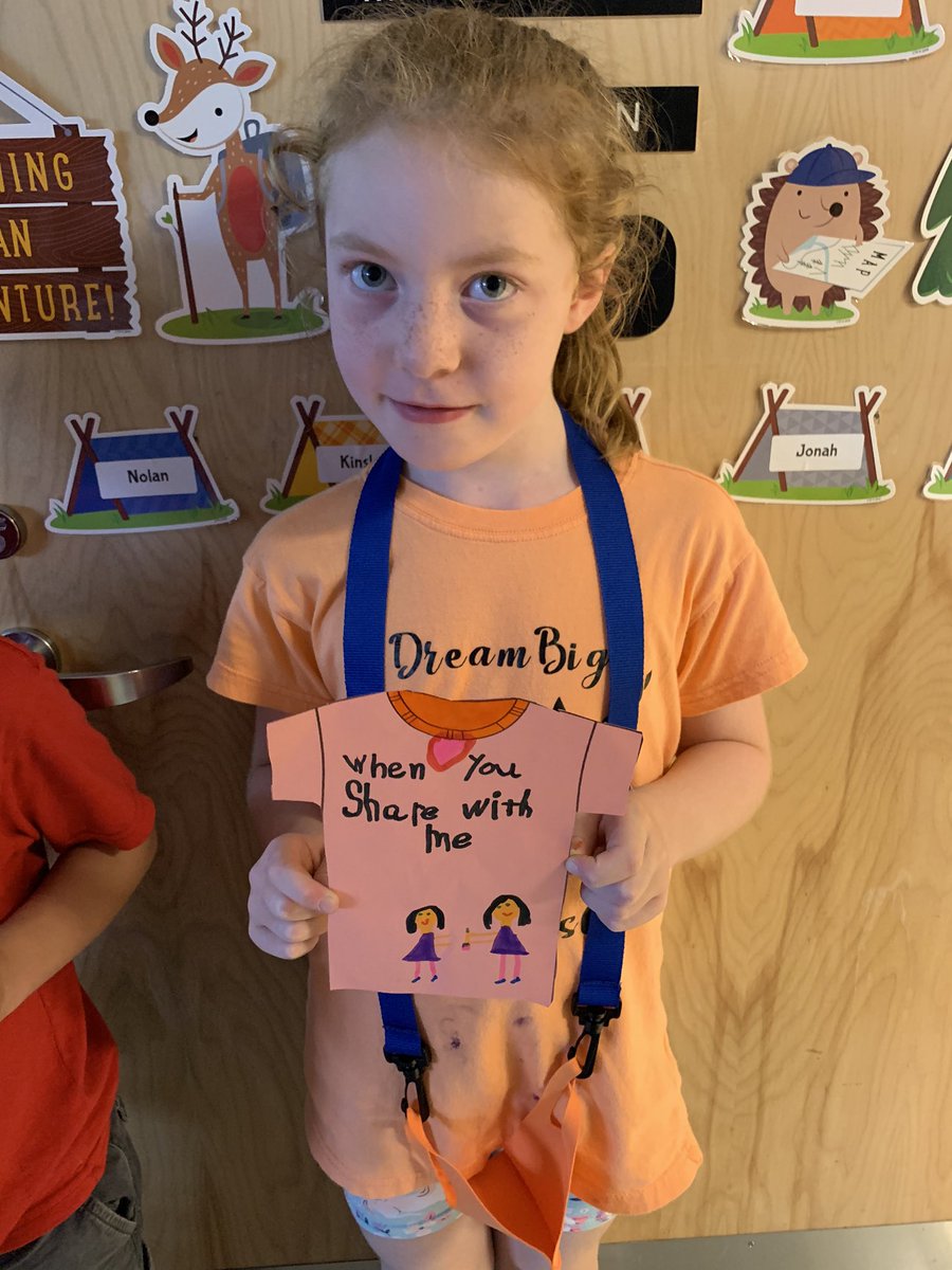 Grade1Hollis's tweet photo. It was orange shirt day. We learned about one little girl’s sad experience at a residential school and talked about how we can hold each other up.” #OrangeShirtDay2020 #wheniwaseight #youholdmeup @SMES01 @CohoonCaitlin https://t.co/nrWLYPJV4k