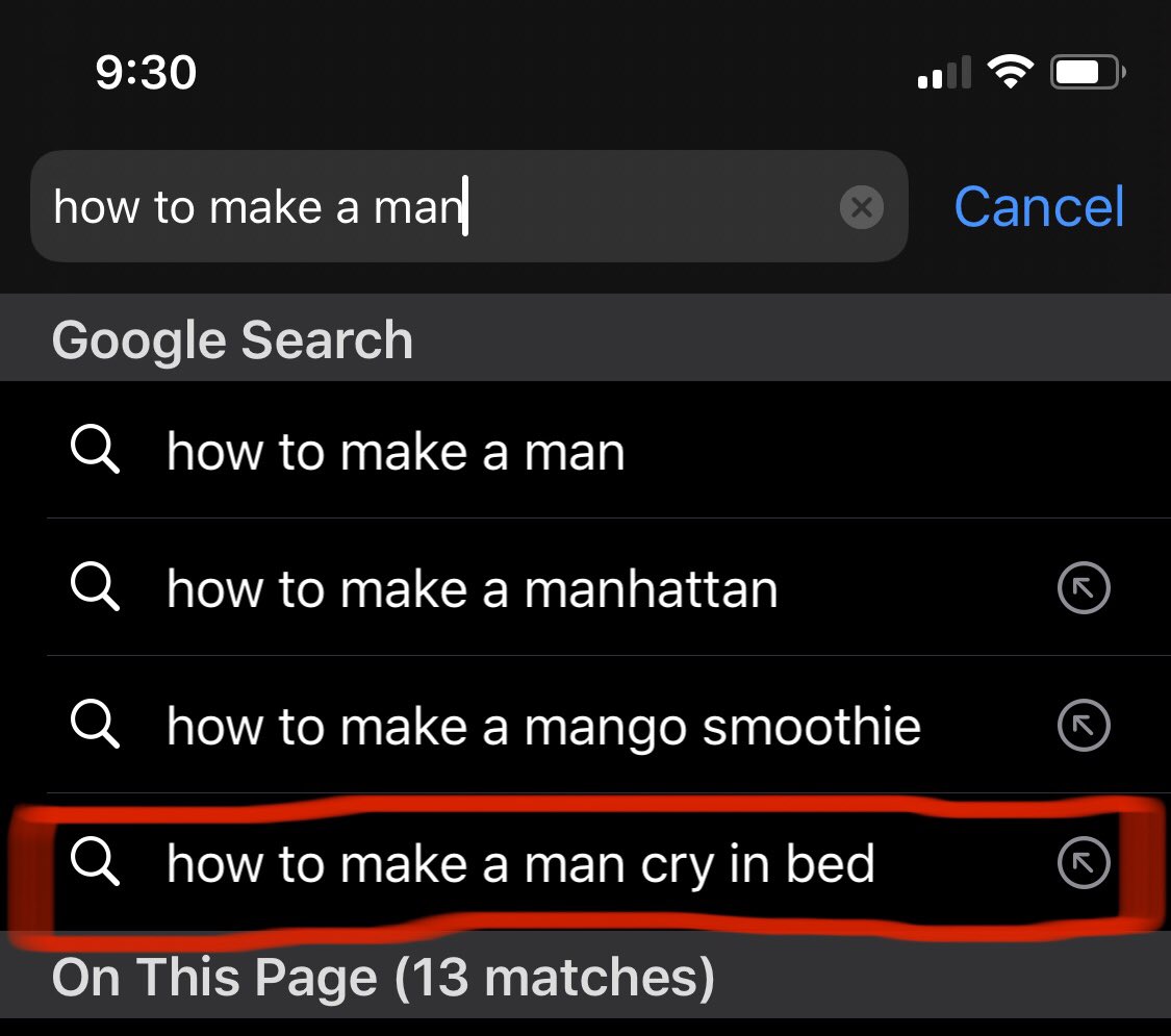 TwinDadCanada's tweet photo. @jimmyfallon Was looking up how to make a Manhattan (the drink) in Google, and my wife saw this autocomplete result while looking over my shoulder! 

I don’t think she believed my explanation. 😅 🤷‍♂️ 

#IGotBusted #Manhattan #GoogleSearch #AutoCompleteFail https://t.co/E0F560s23S